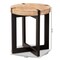 Baxton Studio Horace Rustic and Industrial Natural Brown Finished Wood and Black Finished Metal End Table 179-11408-Zoro - alternate 2